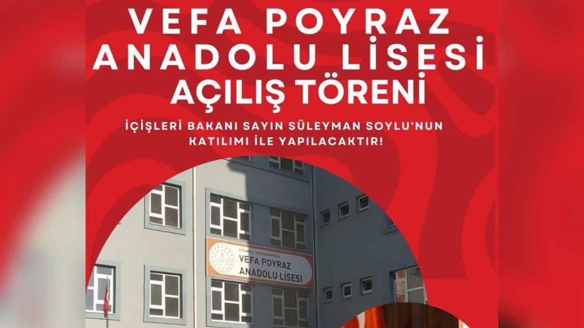 Vefa Poyraz Anadolu Lisesi Açılış Töreni